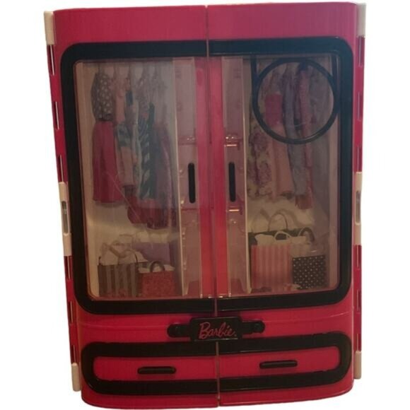 Barbie Fashionista Closet Pink Portable Carry Case 2015 - Picture 1 of 11